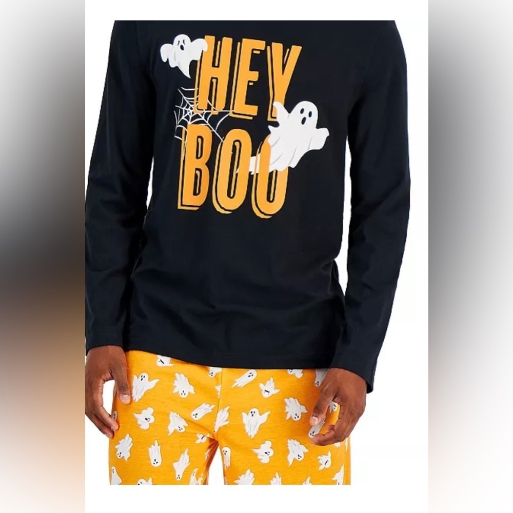 Family Pajamas Men's Halloween Hey Boo Mix It Family Pajama Set Small